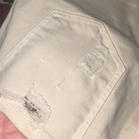 J Brand Women's Distressed Cream Ankle Jeans - Picture 15 of 16